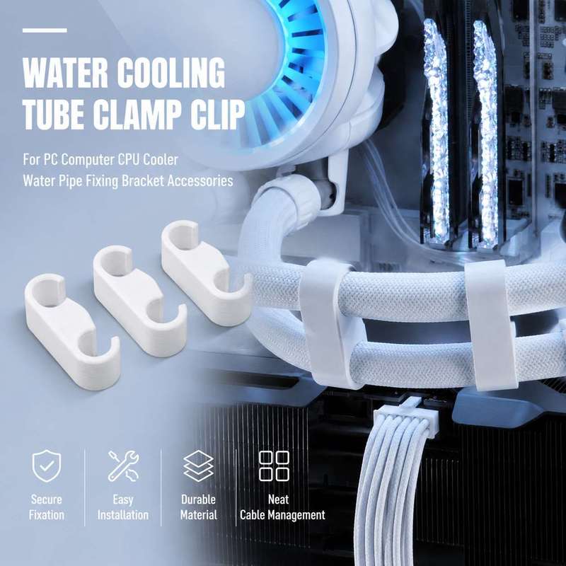 Pc Water Cooling - PC-Wasserkühlungsrohr-Klemmclip für Computer-CPU-Kühler, Wasserrohr-Befestigungshalterung, Werkzeugzubehör