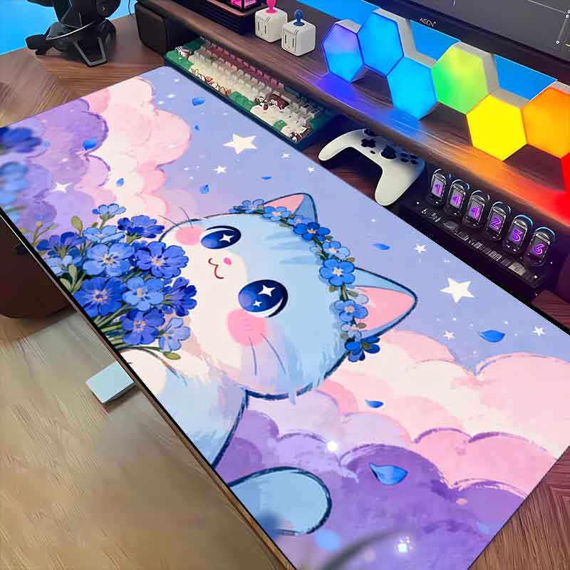 1 Stück Rosa-Lila Wolken-Katze – Pc Gaming Pink Bewertung und Preis